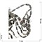 Бусины Дзи черные с узором цена за нитку из 10 шт - фото 153213
