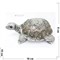 Фигурка черепаха (W72127) полистоун серебро 16 см - фото 153299