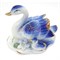 Статуэтка лебедь (FF1502E) голубая фарфоровая - фото 153322