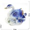 Статуэтка лебедь (FF1502E) голубая фарфоровая - фото 153323