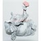 Слон 10 см с букетом из мраморной крошки ручная работа - фото 154415