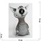 Фигурка кошка 9 см из мраморной крошки - фото 154466