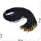 Гайтан шнурок для креста 70 см черный шелковый - фото 155626