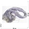 Гайтан шнурок для креста 55 см серый шелковый - фото 155630