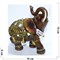 Фигурка слон (KL-521) из полистоуна 15 см - фото 157344