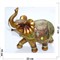 Фигурка слон коричневый из полистоуна 27 см - фото 157368