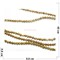 Нитка бусин гематит 6 мм под золото граненый длина 40 см - фото 159069