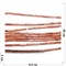 Нитка бусин из коричневого авантюрина 30 шт длина 40 см - фото 159316