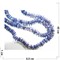 Нитка бусин из синего лазурита 79 шт длина 40 см - фото 159328