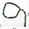 Четки с крестом зеленый агат 10 мм 30 бусин (натуральный камень) - фото 160060