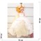 Кукла подвеска брелок в белом платье с бантиком 4 шт/уп - фото 161088
