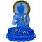 Будда статуэтка прозрачная (NS-869) синяя 10 см высота - фото 161130