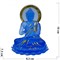 Будда статуэтка прозрачная (NS-869) синяя 10 см высота - фото 161131