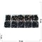 Резинки черные (E-266) с шариками 100 шт/упаковка - фото 161435