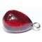 Подвеска кулон из янтаря капля красная 1,5 см - фото 161527