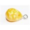 Подвеска кулон из янтаря капля желтая с узором 1,5 см - фото 161532