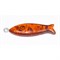 Подвеска кулон из янтаря рыбка оранжевая 4 см - фото 161546