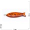 Подвеска кулон из янтаря рыбка оранжевая 4 см - фото 161547