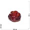 Подвеска кулон из янтаря роза красная 1 см - фото 161550