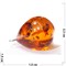 Подвеска кулон из янтаря капля оранжевая 2,3 см - фото 161556