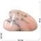 Гуаша массажер из розового кварца сердце малое 5 см - фото 161576