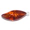 Подвеска кулон из янтаря оранжевая 3,5 см - фото 161585