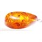 Подвеска кулон из янтаря плоская оранжевая 3,2 см - фото 161598