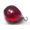 Подвеска кулон из янтаря красная капля 2,1 см - фото 161608