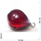 Подвеска кулон из янтаря красная капля 2,1 см - фото 161609