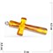 Подвеска кулон из янтаря крест оранжевая 4,2 см - фото 161613