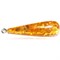 Подвеска кулон из янтаря оранжевая вытянутая 4 см - фото 161634