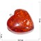 Подвеска кулон из янтаря сердце оранжевое 3 см - фото 161659