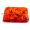 Подвеска кулон из янтаря прямоугольная 3,8 см темно-оранжевая - фото 161665