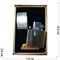 Зажигалка бензиновая Chief цвет металл с золотой окантовкой чистая для гравировки - фото 162122