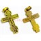 Крест металлический под золото прямоугольный 3 см - фото 164300