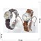Часы круглые плетеная косичка из кожзама в ассортименте - фото 164433