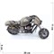 Фигурка металлическая мотоцикл цвет металл 11 см - фото 164454