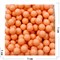 Бусины 10 мм из оранжевого коралла прессовка цена за 1 шт - фото 164729
