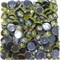 Кабошоны 15 мм круглые из зеленого янтаря - фото 164942
