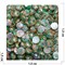 Кабошоны 15 мм круглые из зеленой мозаики - фото 165007