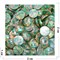Кабошоны 20 мм круглые из зеленой мозаики - фото 165105