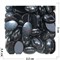Кабошоны овальные 22x30 из черного агата - фото 165695