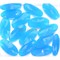 Кабошоны 15x30 овальные граненые из голубого стекла - фото 166282