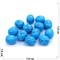 Овальные кабошоны 16x19 из голубой бирюзы с прожилками - фото 166679