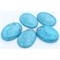 Плоские овальные кабошоны 5,5 см из голубой бирюзы с прожилками - фото 166698