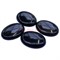 Плоские овальные кабошоны 30х40 мм из черного агата - фото 166724