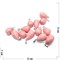 Подвеска «Капля» 3 см из розового коралла с прожилками - фото 166898