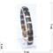 Мужской браслет (P-890) из черной матовой керамики под золото - фото 167090