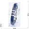 Мужской браслет (P-887) из синей керамики под серебро - фото 167120