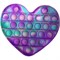 Pop it вечная пупырка силиконовая «сердце» разноцветное - фото 170189